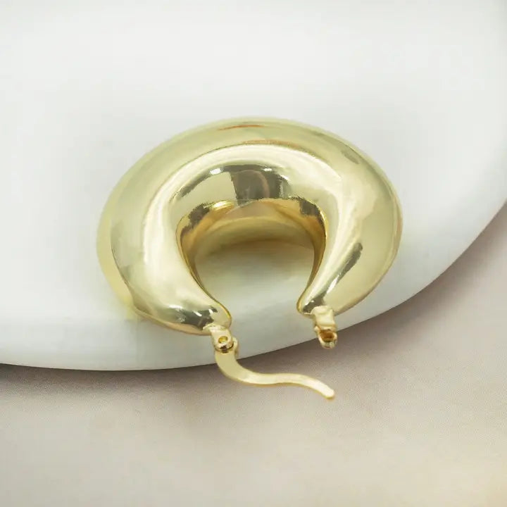 Statement Chunky Geometric Hoop Earrings, Oval Earrings